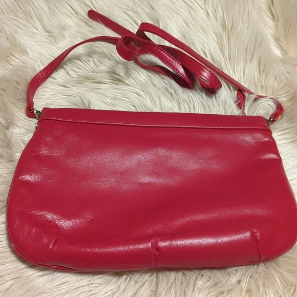 Vintage Red Aigner Shoulder Bag Purse - Picture 5 of 8
